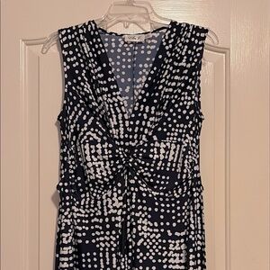 Eliza J Navy and White Maxi Dress